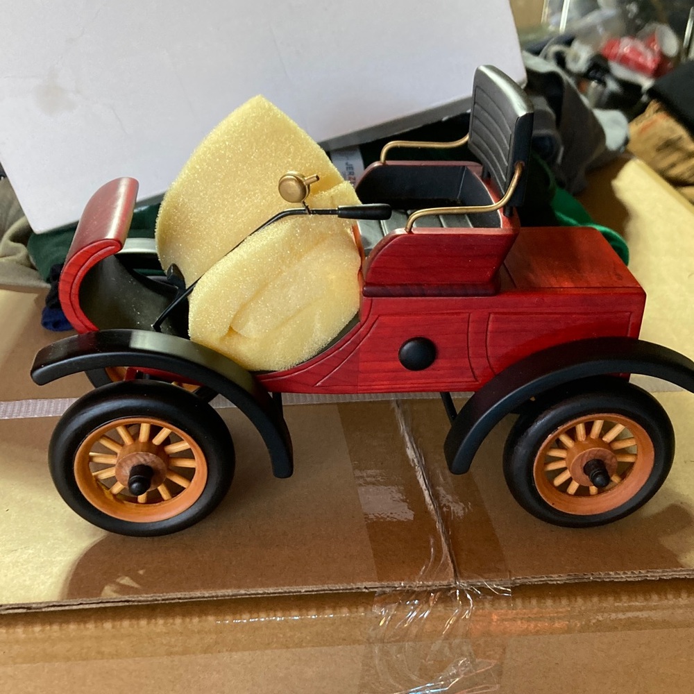 Source Unknown Red and Black Vintage Toy Car